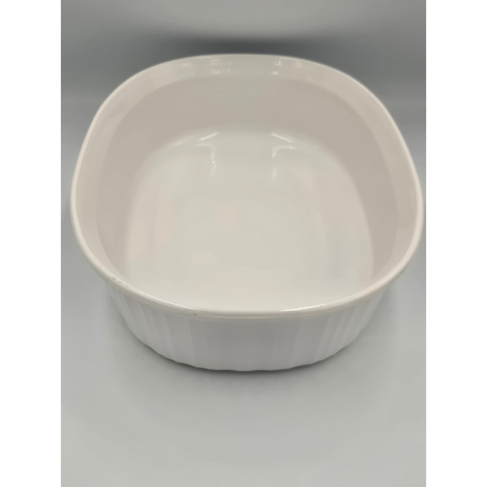 Corning Ware French White F-2-B 2.8‎ Liter Oval Casserole Baking Dish Ribbed